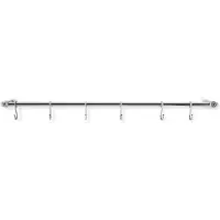 Eva Trio keukentang met 6 st. S-haken Polished steel