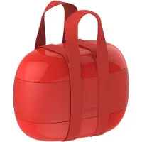 Alessi Lunchtrommel FOOD A PORTER, 2 trommels, rood,