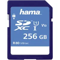 Hama 123997, geheugenkaart SecureDigital HC, klasse 10, 256 GB