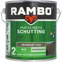 Rambo pantserbeits schutting transparant antraciet mat 2,5 liter