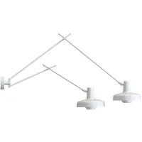 Grupa Products Wandlamp Arigato, wit / opaal, Werkkamer / Kantoor, metaal, wandlamp
