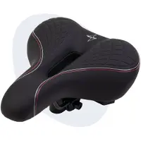 Voltano Zen Fietszadel Met Antislip Gelpads - Zwart / Rood