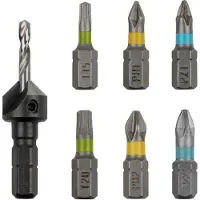 Wolfcraft Flipbit toebehorenset | Houtbouw | 7-delig | 1 set - 3085000