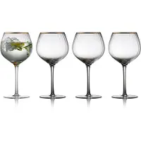 Lyngby Gin & Tonic Glas Glas Palermo Gold 650 ml (4-delig)