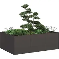 Super Merchant Plantenbak 120x80x40 cm staal zwart
