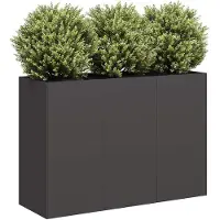 vidaXL Plantenbak 120x40x80 cm koudgewalst staal zwart