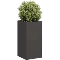 vidaXL Plantenbak 40x40x80 cm koudgewalst staal zwart