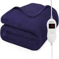 Auronic Elektrische Deken - Warmtedeken - 9 Warmtestanden - 2 Persoons - 200x150 - Blauw