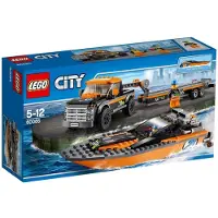 LEGO 4x4 met speedboot