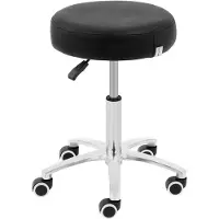 Expondo Cosmetische kruk op wielen - 48 - 61 cm - 120 kg - zwart -
