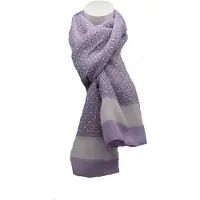 Sarlini Dames Sjaal Zomer Sjaal Lila-Wit