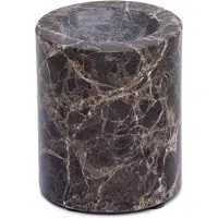 Mooisa - Marmer waxinelichthouder M Ø6x7cm bruin