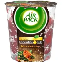 Air Wick Airwick Geurkaars Essential Oils - Warm Amber rose 105 gr - Fotolijst - Voordeelverpakking 6 stuks