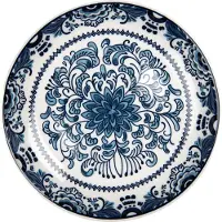 Clayre & Eef Ontbijtbord Ø 21x3 cm Wit Blauw Keramiek
