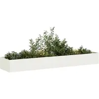 vidaXL Plantenbak 360x80x40 cm staal wit