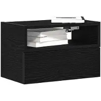 vidaXL Nachtkastjes 2 st wandgemonteerd 45x26x28,5 cm zwart