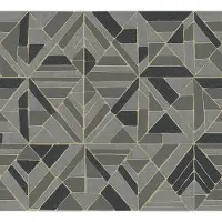 A.S. Création RETRO MOZAIEK BEHANG - Goud Grijs Zwart - AS Creation Pop Style