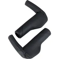 Bbb Cycling KingComfort Set + Bar Ends 80 mm - Ergonomische Handvatten Fiets - 135mm - Antislip Fietshandgrepen - Bar Ends Handvatten - Zwart - BHG-125