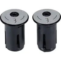 Bbb Cycling Aluminium Reflecterende Stuurdoppen Fiets ScrewOn - Reflecterende End Caps Racefiets & MTB - Voor ⌀ 18 - 22mm Sturen - 2 stuks - Zwart Reflecterend - BHT-97R