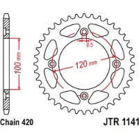 JT Sprockets Jt Jtr 1141-50 Achtertandwiel