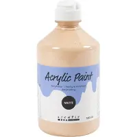 Packlinq Acrylverf Mat, licht beige, 500 ml/ 1 fles