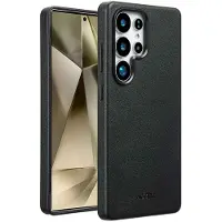 Accezz MagSafe Leather Backcover voor de Samsung Galaxy S25 Ultra - Onyx Black