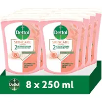 Dettol No-Touch Handzeep Navulling Rozenwater & Sheaboter 250ml - 8 stuks - Voordeelverpakking