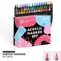 ARRTX - Acrylmarkers - Paint Dual Tip Markers - 64 kleuren