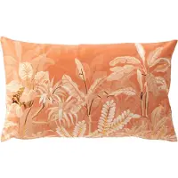 Dutch decor AARON - kussenhoes 30x50 cm - bladmotief - Peach Bloom - roze - met rits - zonder binnenkussen