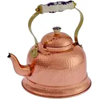 Ich-zapfe Koperen theeketel - met porseleinen handvat, 1,5L