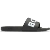 BOSS In Italië vervaardigde slippers met groot logodetail Maat 39