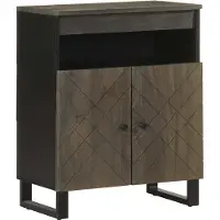 vidaXL Dressoir 60x33x75 cm massief mangohout zwart