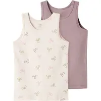 Name it Onderhemd grasgroen / mauve / pink / pastelroze