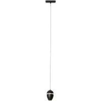 QAZQA Moderne zwarte hanglamp voor 1-fase railsysteem incl. LED - Magnetic Eggy