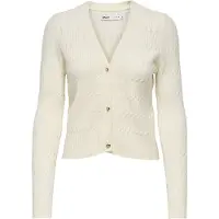 ONLY Gebreid vest 'ONLKatia' wolwit