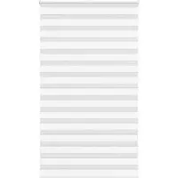 vidaXL Zebra rolgordijn 130x200 cm stofbreedte 125,9cm polyester wit