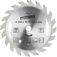 Wolfcraft - Cirkelzaagblad 140x12,75mm - 20 Tanden - Zaagblad voor Cirkelzaag - Serie Zilver - 6458000