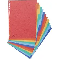 Exacompta Tussenbladen - - 1412E - 25 stuks - A4 - 12 neutrale tabs - 225g/m2