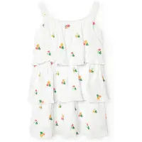 Boboli Bambula Floral Mouwloze Jurk