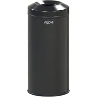 Alda ALDA, Brandwerende prullenbak – 12L - 43xØ20 cm – zwart – afvalbak – vuilnisbak