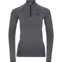 Odlo Women's 1/2 Zip Performance Warm Eco Long Sleeve Jersey Grey