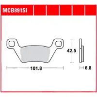 TRW MCB891SI Remblokken