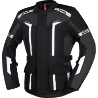 IXS Evans-ST 2.0 Waterdichte Touring Zwart Grijs Wit Textiele Motorjas Maat M