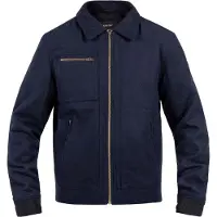 John Doe Escape, wollen motorfietsjack, textiel, donkerblauw, maat XS