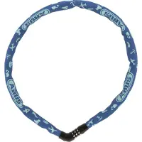 ABUS Fietsslot Kettingslot - Steel-O-Chain 4804C SYMBOLS - Security level 4 - blauw - 75 cm - Geschikt voor elektrische fietsen en stadsfietsen