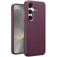 Accezz MagSafe Leather Backcover voor de Samsung Galaxy S25 - Heath Purple