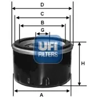 Ufi 23.545.00 Oliefilter