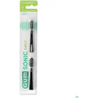 Gum Activital Sonic Opzetborstels Zwart - 2 Stuks