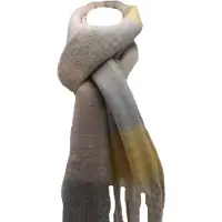 P-Modekontor Winter Sjaal Dames Sjaal Beige-Grijs