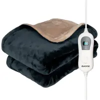 Auronic Elektrische Warmtedeken - 1 Persoons - 3 Warmtestanden - met Timer - 160 x 120cm - Antraciet